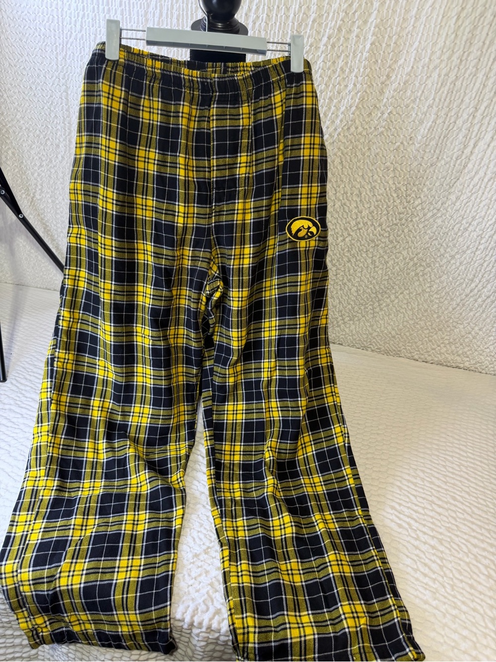 Iowa Hawkeyes Yellow Plaid Lounge Joggers